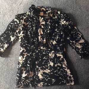 Black and white J Crew blouse